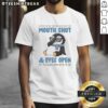 Premium Penguin Truth T-Shirt with 'Sometimes the Best Thing You Can Do Is Keep Your Mouth Shut and Eyes Open' design.