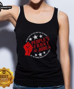 Premium Peoples Front of Judea tank top featuring humorous slogan about the Judean Peoples Front and Romans.