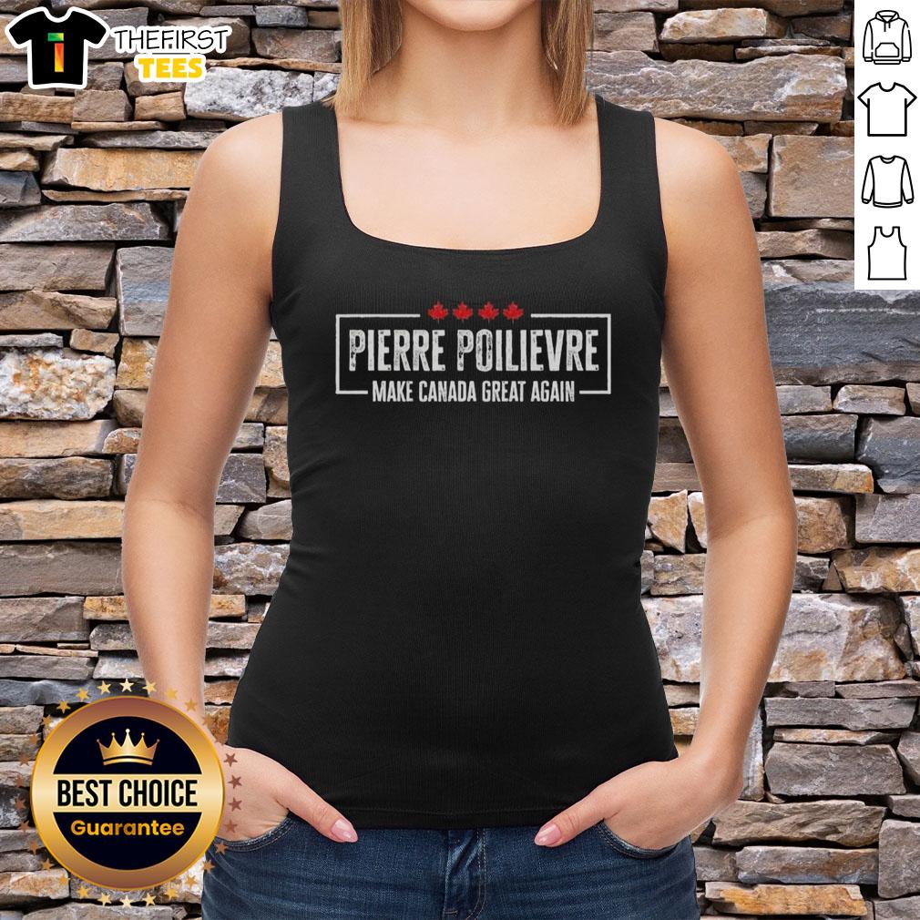 premium-pierre-poilievre-for-prime-minister-make-canada-great-again-tank-top Premium Pierre Poilievre For Prime Minister tank top, featuring a bold 'Make Canada Great Again' slogan design.