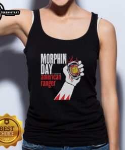 Premium Power Rangers Morphin Day American Range Tank Top featuring vibrant colors and iconic graphics for fans.