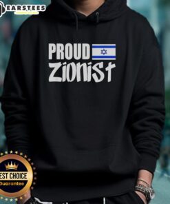 Premium Proud Zionist Israel Flag Hoodie showcasing vibrant blue and white colors, perfect for expressing pride in Israel.