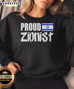 Premium Proud Zionist Israel Flag Sweatshirt featuring vibrant flag design, perfect for expressing support for Israel.