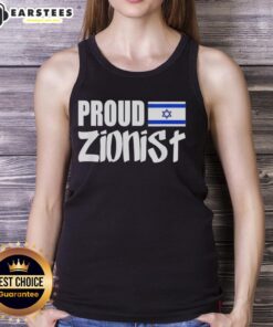 Premium Proud Zionist Israel Flag Tank Top featuring a vibrant Israeli flag design perfect for expressing patriotism.