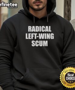 Premium Radical Left-Wing Scum Hoodie featuring bold graphic design, perfect for making a statement in casual wear.