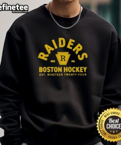 Premium Raiders Boston Hockey Est. 1924 Rozanov 81 Sweatshirt featuring vintage design and team logo.
