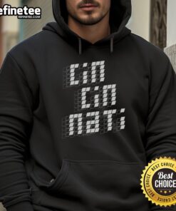Premium retro Cincinnati sign stacked hoodie in vibrant colors, perfect for stylish comfort and Cincinnati pride.