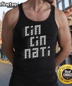 Premium Retro Cincinnati Sign Stacked Tank Top featuring a vintage design, perfect for casual wear and Cincinnati fans.