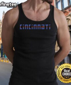 Premium Retro Cincinnati Sign Tank Top featuring a vintage design, perfect for casual summer wear and Cincinnati pride.