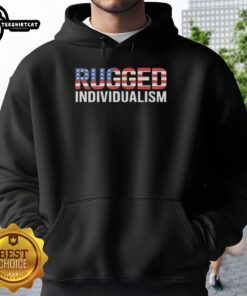 Premium Rugged Individualism Hoodie in black, showcasing a stylish design perfect for casual wear and outdoor adventures.