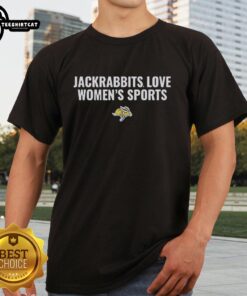 Premium SDSU South Dakota State Jackrabbits women's sports T-shirt featuring team colors and logo for fans.