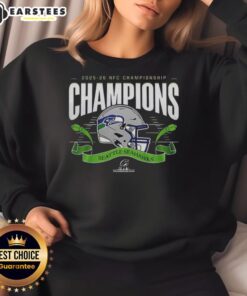 Premium Seattle Seahawks 2025-2026 NFC Championship Champions Sweatshirt for fans celebrating victory.