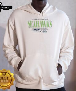 Premium Seattle Seahawks NFL Super Bowl Champions vintage logo hoodie showcasing team pride and championship spirit.