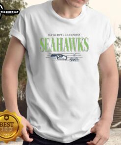 Premium Seattle Seahawks NFL Super Bowl Champions vintage logo t-shirt showcasing team pride and championship history.