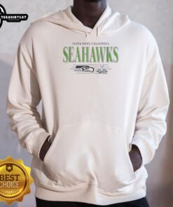 Alt Text: Premium Seattle Seahawks Super Bowl Champions XLVIII trophy vintage hoodie, featuring team colors and logo design.