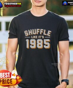 Premium Shuffle Like It's 1985 Chicago Bears T-Shirt featuring vibrant graphics and retro design for fans.