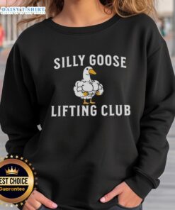 Premium Silly Goose Lifting Club Muscle Sweatshirt in vibrant colors, perfect for gym enthusiasts and casual wear.