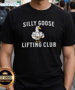 Premium Silly Goose Lifting Club Muscle T-Shirt featuring a playful design, perfect for gym enthusiasts and fitness lovers.