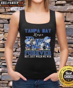Alt Text: Premium Snoopy and Charlie Brown tank top featuring Tampa Bay Rays design, perfect for fans celebrating all seasons.