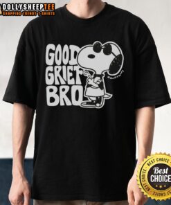 Premium Snoopy Good Grief Bro Graphic T-Shirt featuring a playful Snoopy design on a stylish tee for fans.