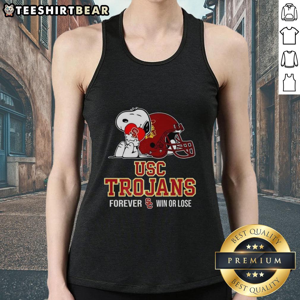 premium-snoopy-x-usc-trojans-football-fan-forever-winor-lose-helmet-tank-top Alt Text: Premium Snoopy X USC Trojans football tank top featuring a playful helmet design for fans, perfect for any game day.