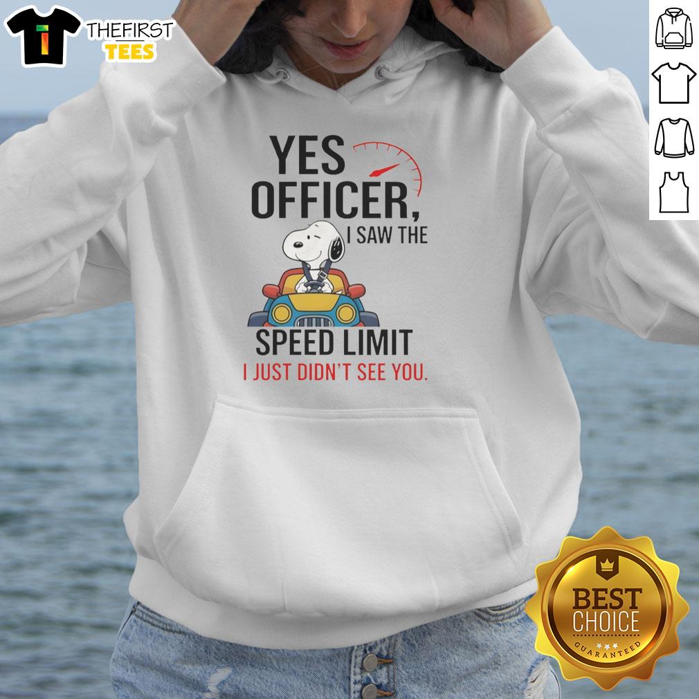 premium-snoopy-yes-officer-i-saw-the-speed-limit-i-just-didnt-see-you-hoodie Alt Text: Premium Snoopy hoodie featuring Yes Officer, I Saw The Speed Limit, I Just Didn't See You design in vibrant colors.