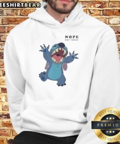 Premium Stitch Nope Not Today Hoodie in black with bold white lettering, perfect for casual wear and statement style.