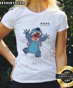 Premium Stitch Nope Not Today Ladies Tee in stylish design, perfect for casual wear and expressing a fun attitude.