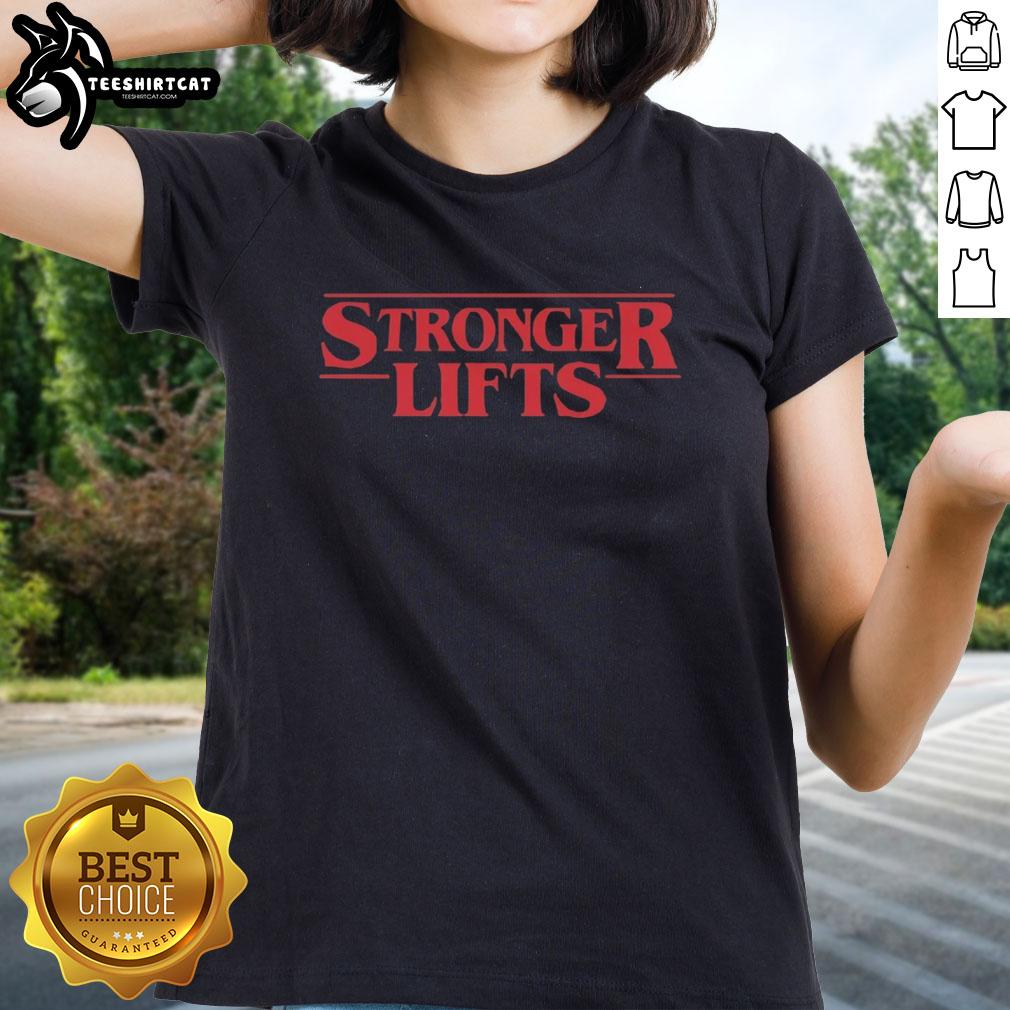 premium-stronger-lifts-style-stranger-things-ladies-tee Premium Stronger Lifts Style Stranger Things Ladies Tee featuring vibrant graphics and a comfortable fit for fans.
