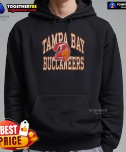 Alt Text: Premium Tampa Bay Buccaneers Arch Hoodie featuring team logo and vibrant colors, perfect for fans and game day.