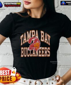 Premium Tampa Bay Buccaneers Arch Ladies Tee featuring team logo and stylish design for female fans.