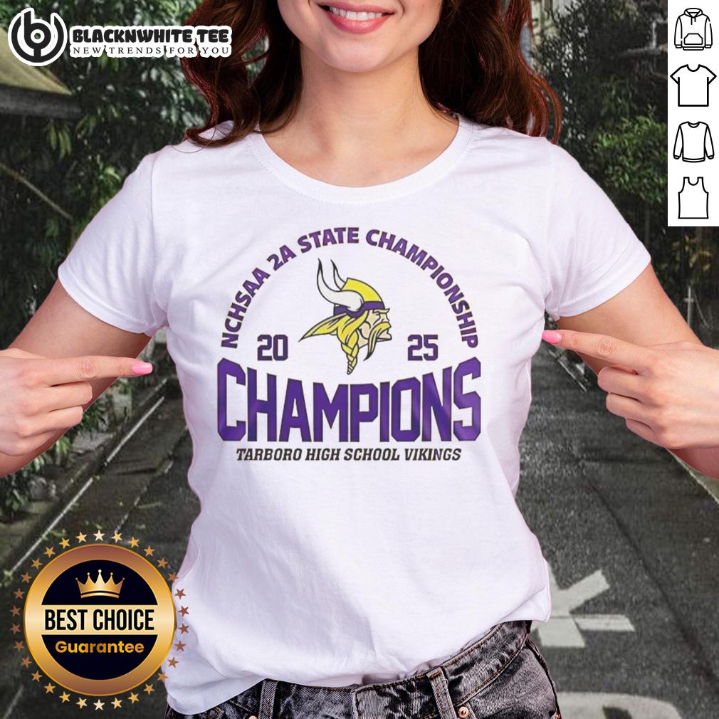 Premium Tarboro High School Vikings 2025 Nchsaa 2a State Championship Ladies-Tee Alt Text: Premium Tarboro High School Vikings 2025 NCHSAA 2A State Championship ladies tee showcasing team spirit and pride.