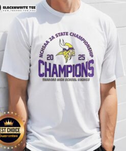 Alt Text: Premium Tarboro High School Vikings 2025 NCHSAA 2A State Championship T-Shirt featuring bold team graphics.