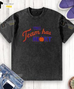 Alt Text: Premium New York Mets washed t-shirt featuring This Team Has Heart design, perfect for passionate fans.