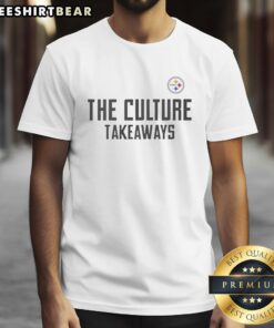 Alt Text: Premium T.J. Watt The Culture Takeaways Pittsburgh Steelers T-Shirt featuring bold graphics and a comfortable fit.