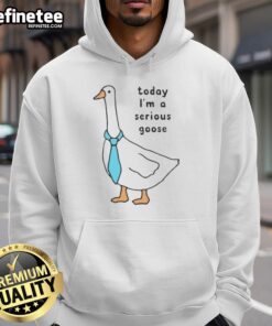 Premium Today I'm A Serious Goose Hoodie in vibrant colors, perfect for casual wear and expressing fun personality.
