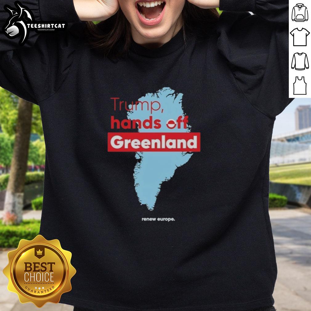 premium-trump-hands-off-greenland-state-sweatshirt Premium Trump Hands Off Greenland State Sweatshirt featuring bold graphics, perfect for political enthusiasts.