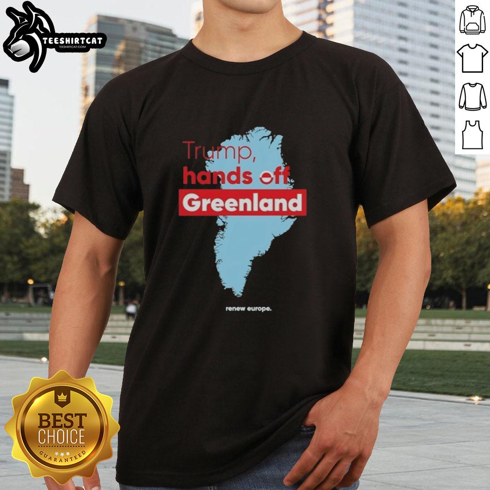 premium-trump-hands-off-greenland-state-t-shirt Premium Trump Hands Off Greenland State T-Shirt featuring bold graphic design and vibrant colors for political apparel.