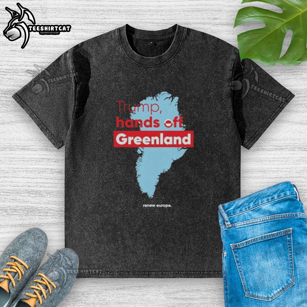 premium-trump-hands-off-greenland-state-washed-t-shirt Premium Trump Hands Off Greenland State Washed T-Shirt featuring a stylish design for casual wear enthusiasts.