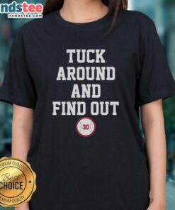 Alt Text: Premium Kyle Tucker 30 Los Angeles Dodgers ladies tee, featuring a stylish tuck-around design for baseball fans.