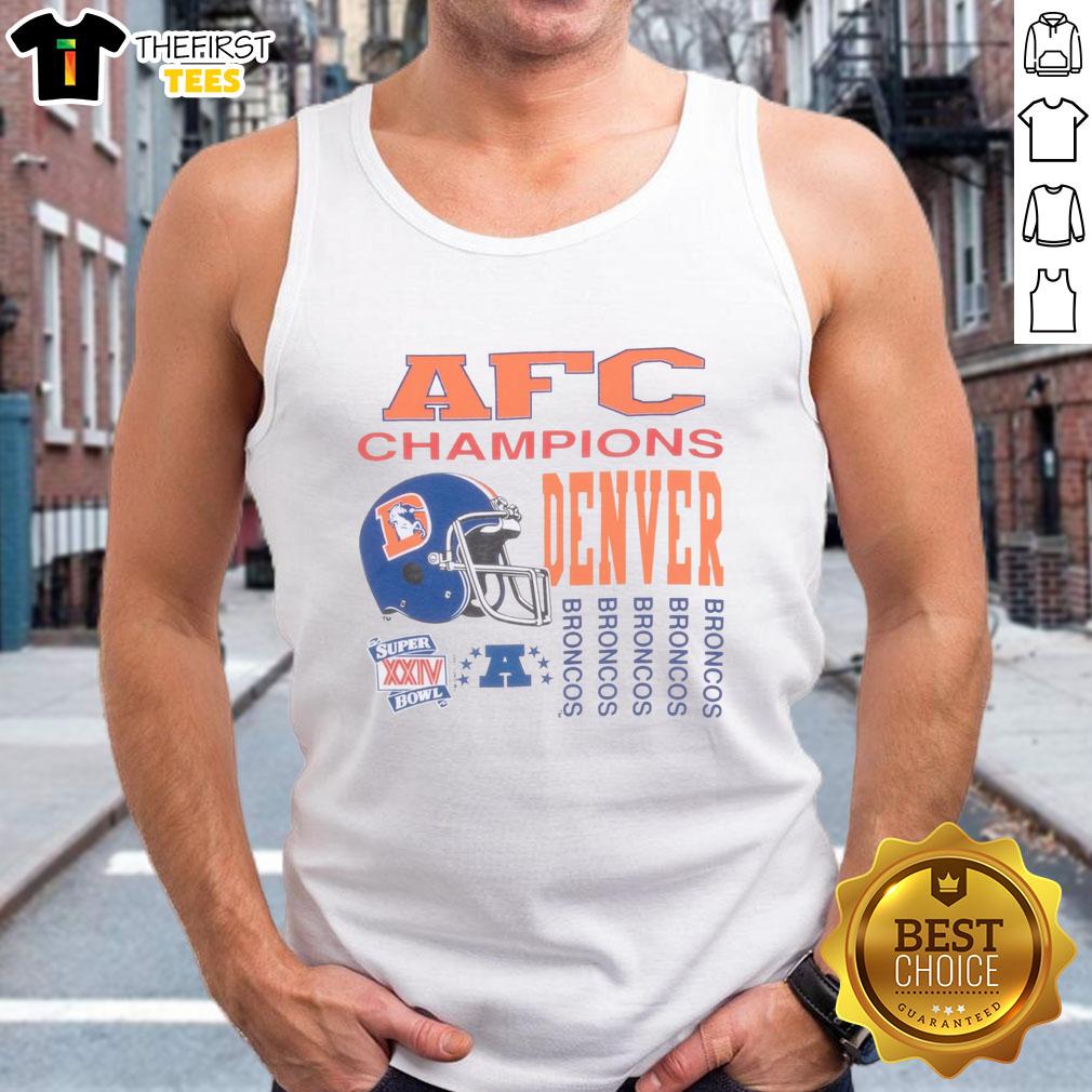 premium-vintage-nfl-denver-broncos-afc-champions-1989-tank-top Premium Vintage NFL Denver Broncos AFC Champions 1989 Tank Top featuring vibrant team colors and classic logo design.