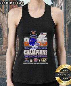 Premium Virginia Cavaliers Football TaxSlayer Gator Bowl Champions 2025 Tank Top showcasing team pride and style.