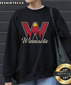 Premium Minnesota Hockey W Logo Sweatshirt featuring a stylish design perfect for fans and casual wear.