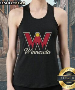 Premium Minnesota Hockey W Logo Tank Top featuring a stylish design for fans and athletes, perfect for summer wear.