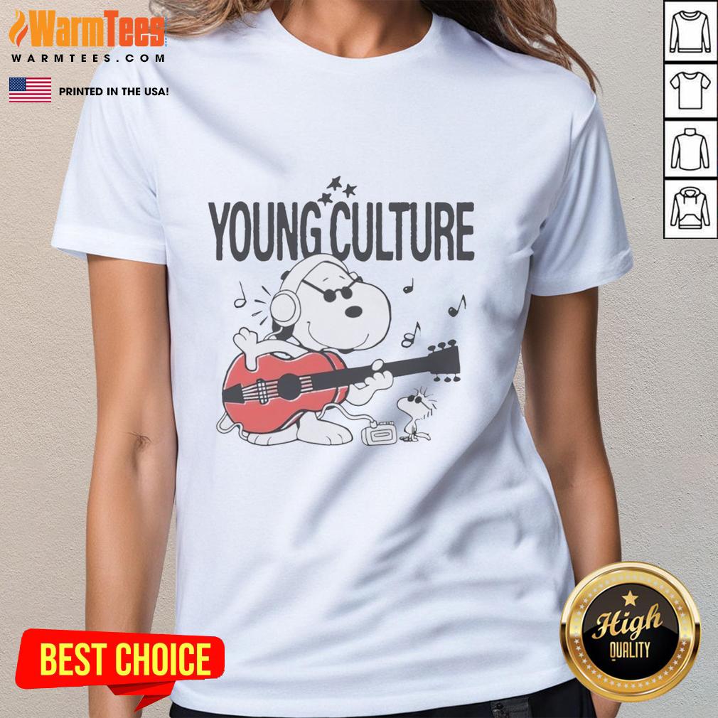 premium-young-culture-snoopy-drift-streetwear-ladies-tee Alt Text: Premium Young Culture Snoopy Drift Streetwear Ladies Tee featuring a stylish Snoopy graphic on a trendy tee shirt.