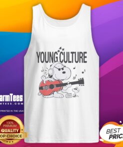 Premium Young Culture Snoopy Drift streetwear tank top featuring a vibrant design and comfortable fit for casual style.