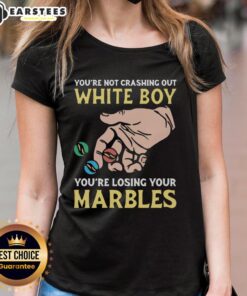 Premium 'Youre Not Crashing Out, Youre Losing Your Marbles' ladies tee in stylish design, perfect for casual wear.