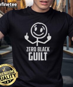Premium Zero Black Guilt T-Shirt featuring a stylish design, perfect for casual wear and expressing individuality.