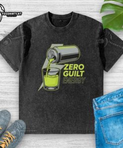 Premium Zero Guilt Energy Washed T-Shirt in vibrant colors, showcasing eco-friendly fabric and modern design.