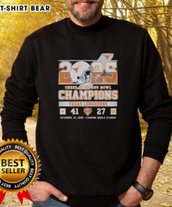 Vintage sweatshirt celebrating Texas Longhorns as 2025 Cheez-It Citrus Bowl Champions in vibrant colors.
