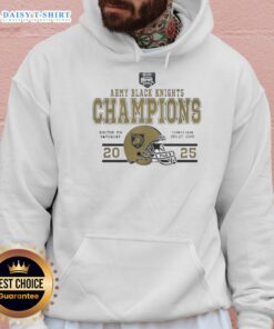 Alt Text: Pretty Army Black Knights Football 2025 Wasabi Fenway Bowl Champions hoodie showcasing team pride and style.
